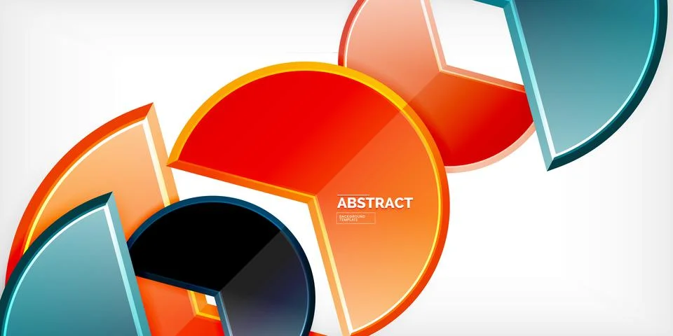 Trendy round shapes with triangular angle design element. Vector Illustration Stock Illustration