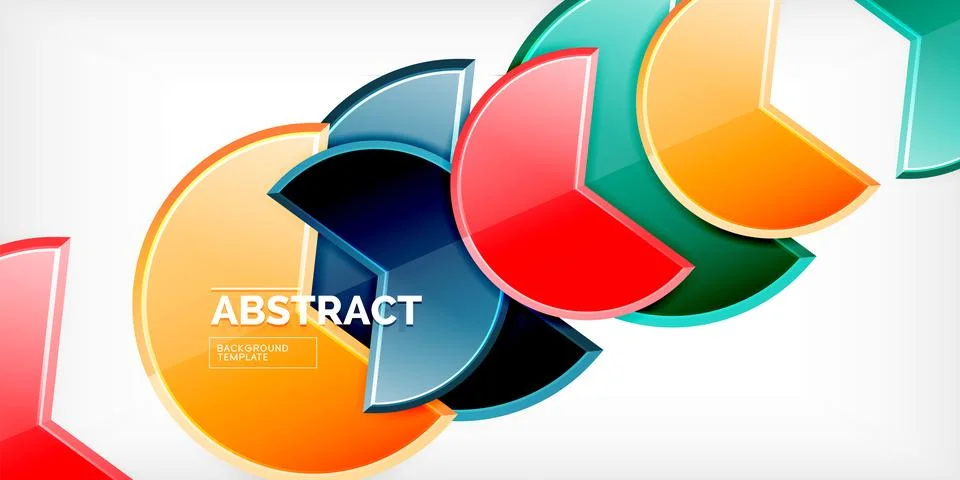 Trendy round shapes with triangular angle design element. Vector Illustration Illustrazione stock