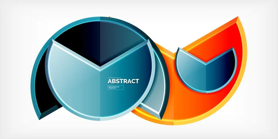 Trendy round shapes with triangular angle design element. Vector Illustration Stock Illustration