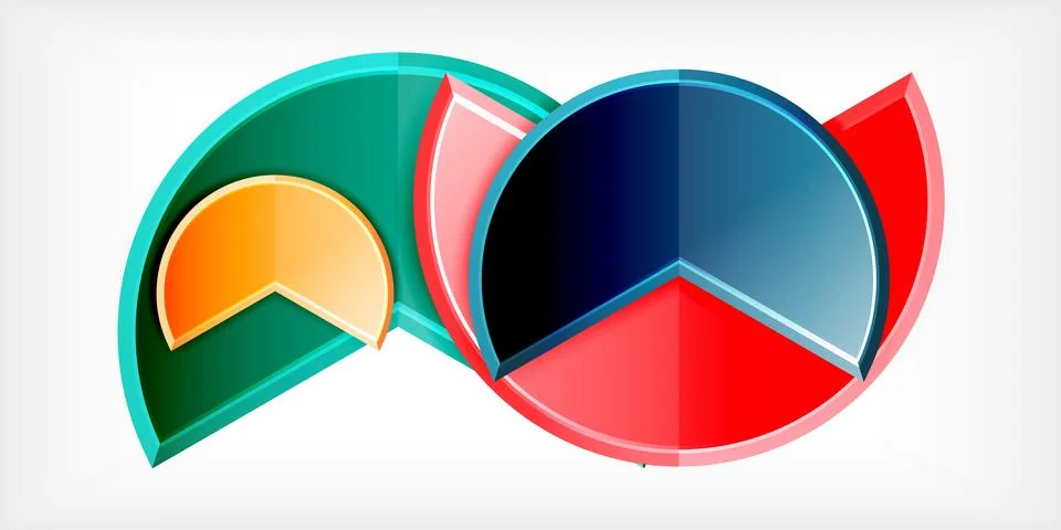 Trendy round shapes with triangular angle design element. Vector Illustration Stock Illustration