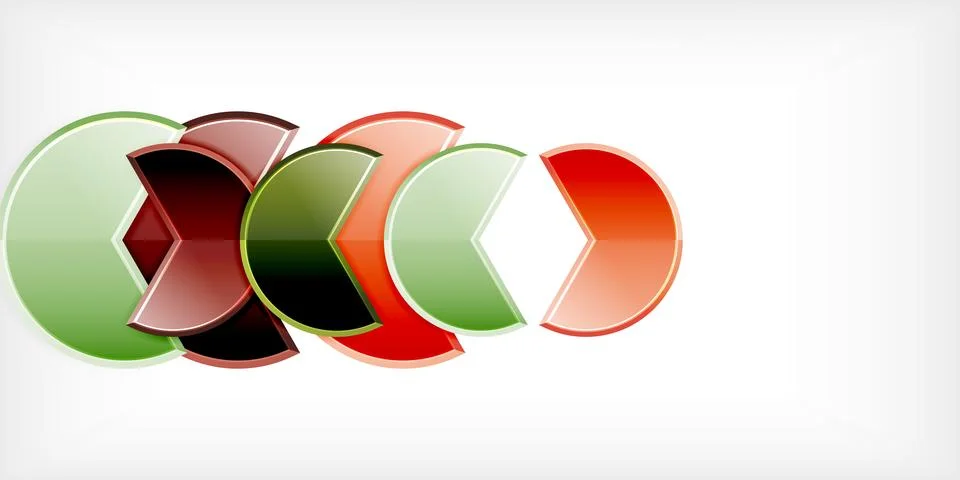 Trendy round shapes with triangular angle design element. Vector Illustration Illustrazione stock