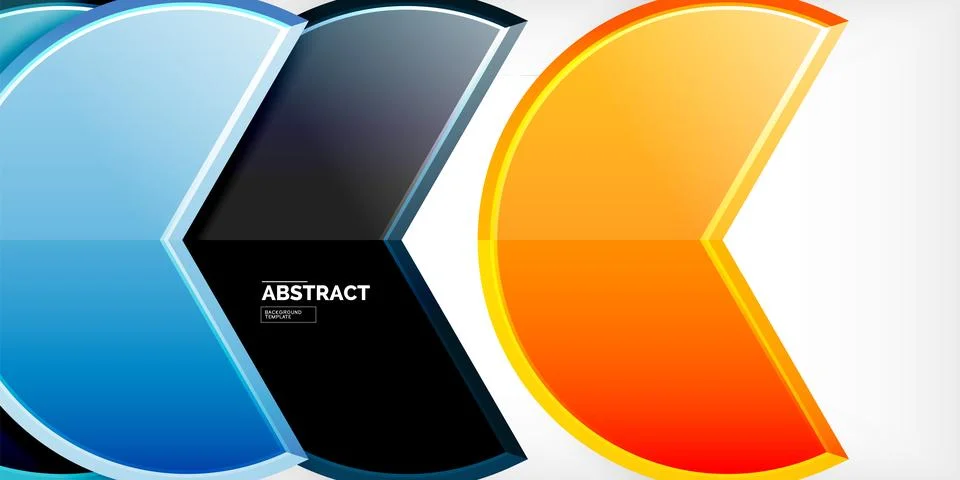 Trendy round shapes with triangular angle design element. Vector Illustration 스톡 일러스트