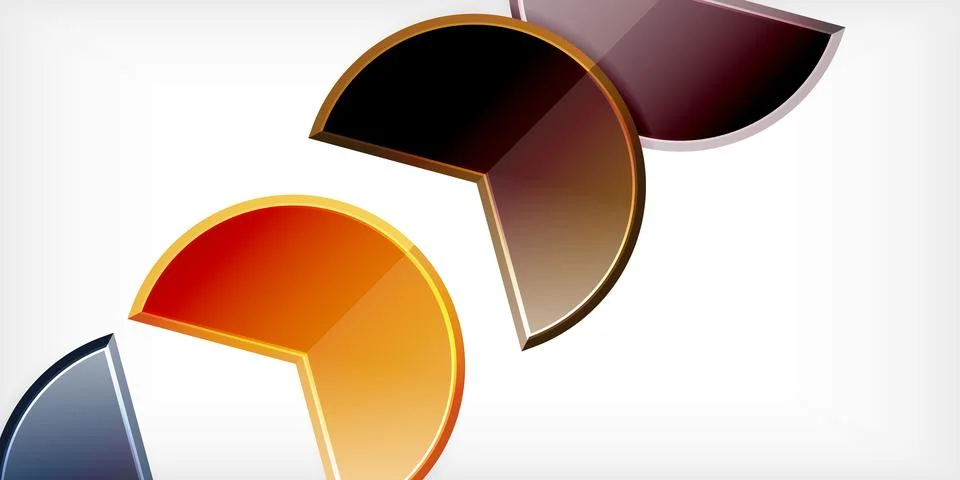 Trendy round shapes with triangular angle design element. Vector Illustration Stock Illustration