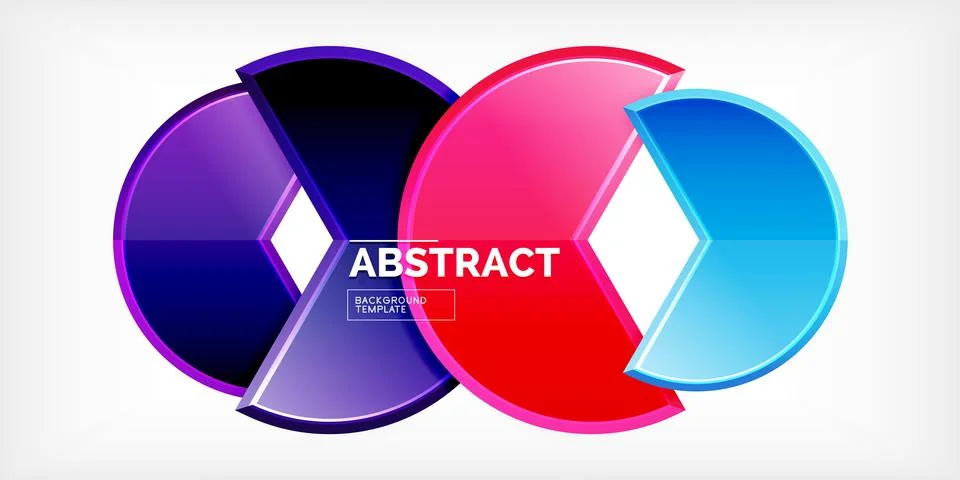 Trendy round shapes with triangular angle design element. Vector Illustration Illustrazione stock
