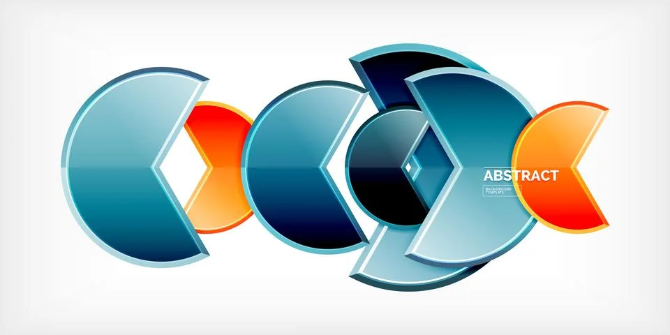 Trendy round shapes with triangular angle design element. Vector Illustration Stockillustratie