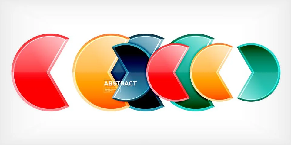 Trendy round shapes with triangular angle design element. Vector Illustration イラスト素材