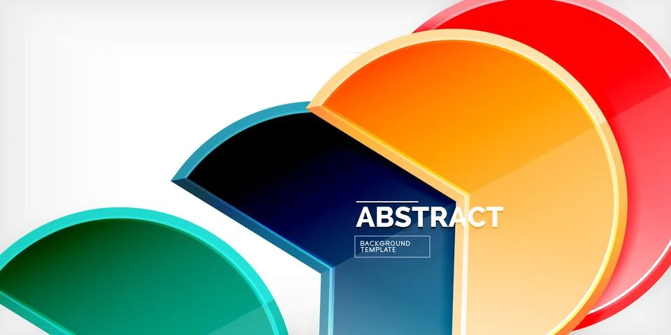 Trendy round shapes with triangular angle design element. Vector Illustration Stock Illustration