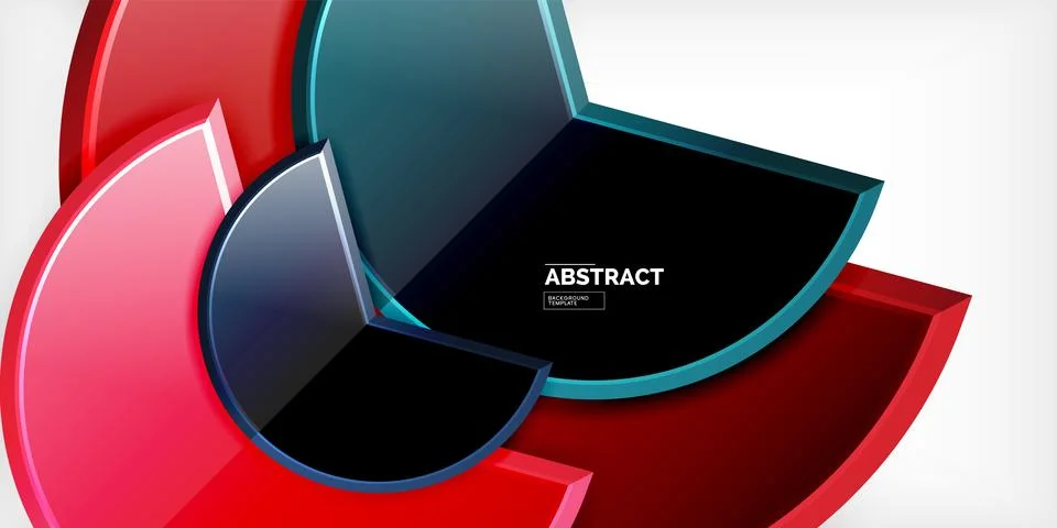 Trendy round shapes with triangular angle design element. Vector Illustration Ilustração Stock