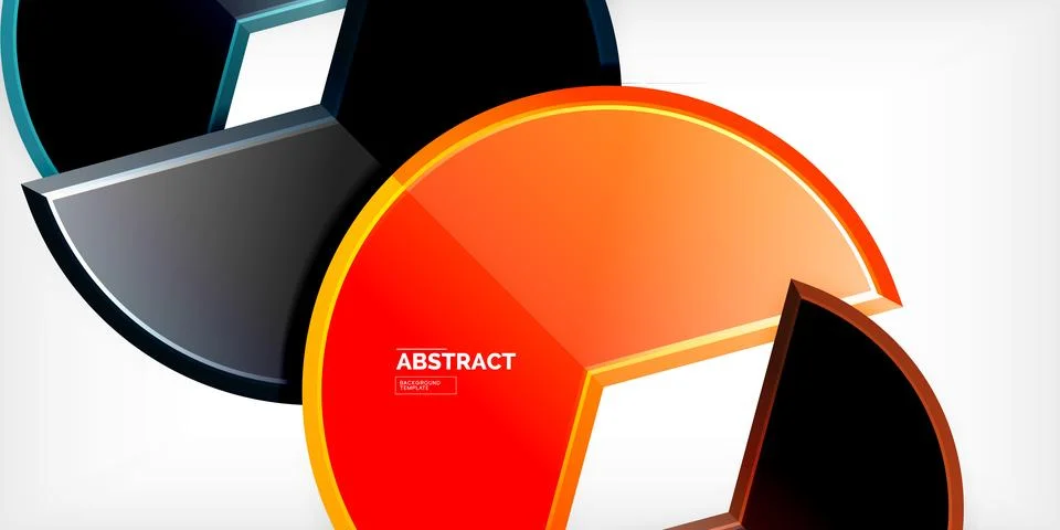 Trendy round shapes with triangular angle design element. Vector Illustration Stockillustratie