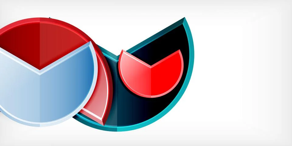 Trendy round shapes with triangular angle design element. Vector Illustration 스톡 일러스트