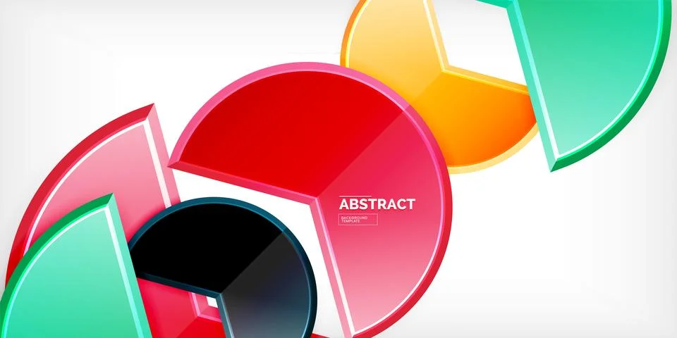 Trendy round shapes with triangular angle design element. Vector Illustration イラスト素材