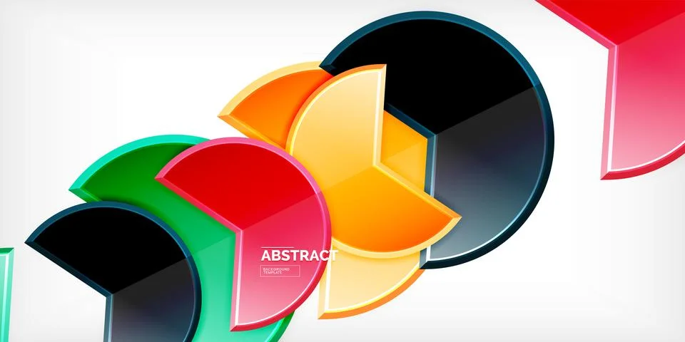 Trendy round shapes with triangular angle design element. Vector Illustration Stockillustratie