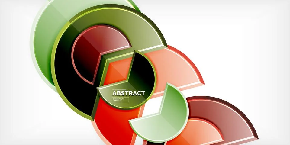 Trendy round shapes with triangular angle design element. Vector Illustration Illustrazione stock