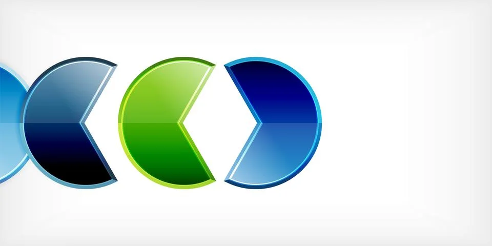 Trendy round shapes with triangular angle design element. Vector Illustration Stockillustratie