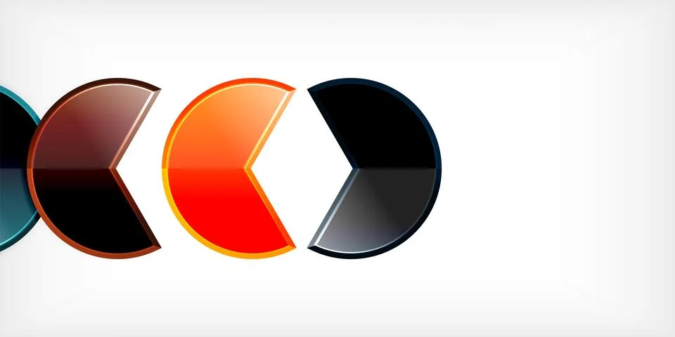 Trendy round shapes with triangular angle design element. Vector Illustration 스톡 일러스트