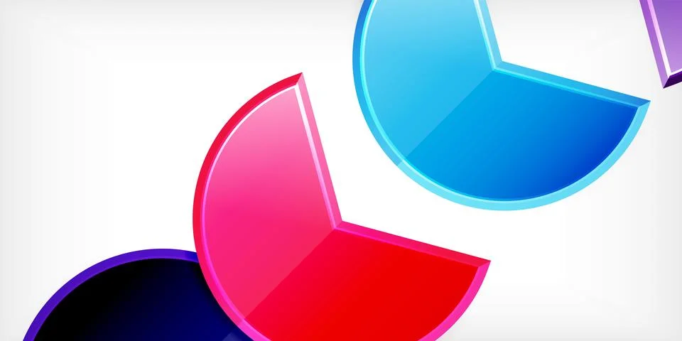 Trendy round shapes with triangular angle design element. Vector Illustration Illustrazione stock