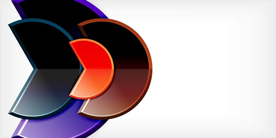 Trendy round shapes with triangular angle design element. Vector Illustration Ilustração Stock