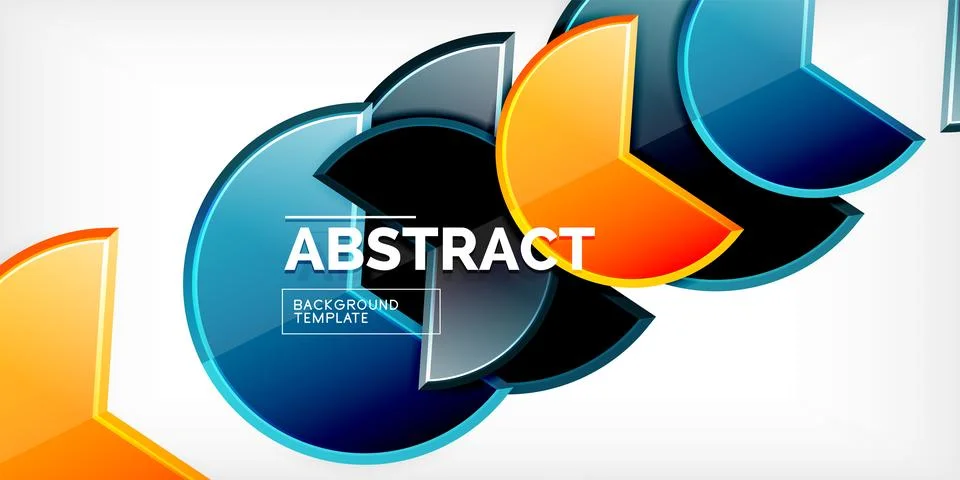 Trendy round shapes with triangular angle design element. Vector Illustration Stock Illustration