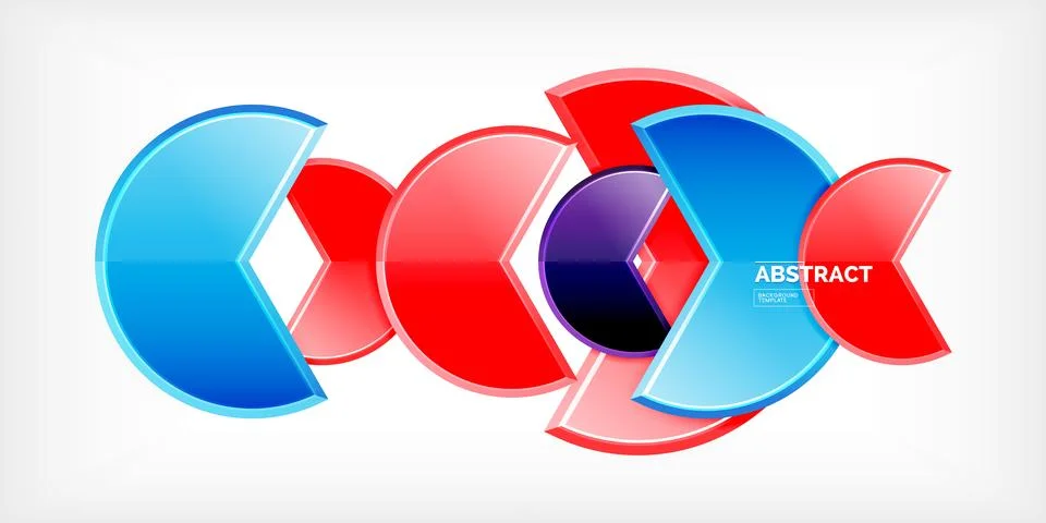 Trendy round shapes with triangular angle design element. Vector Illustration Stock Illustration
