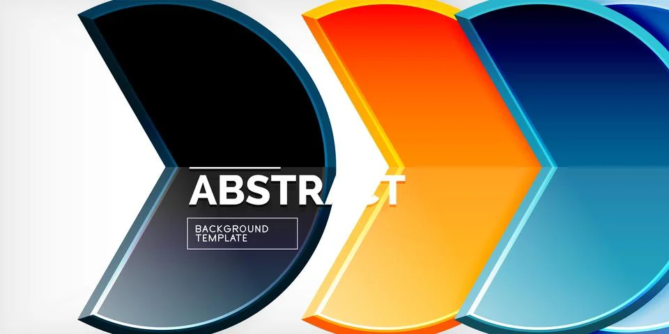 Trendy round shapes with triangular angle design element. Vector Illustration Stock Illustration