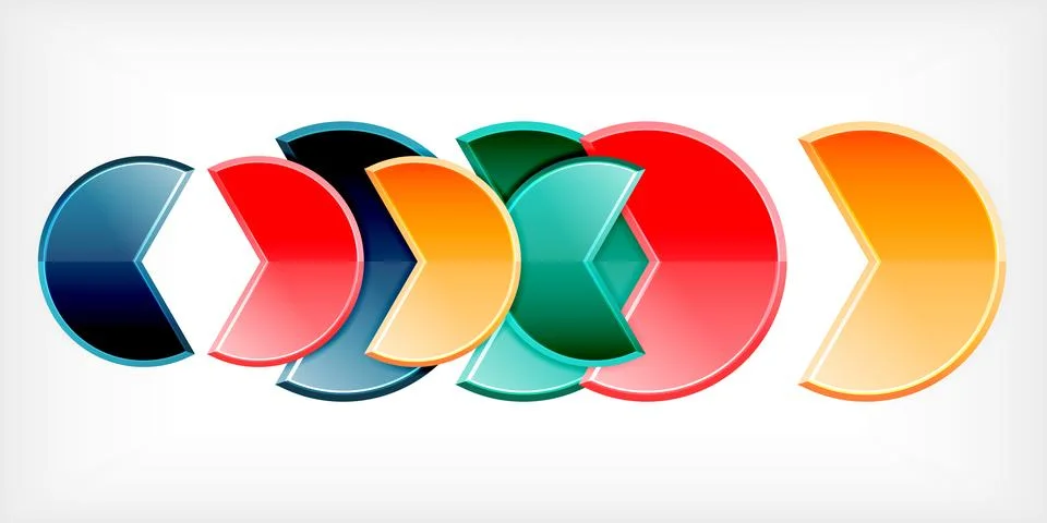 Trendy round shapes with triangular angle design element. Vector Illustration Stock Illustration