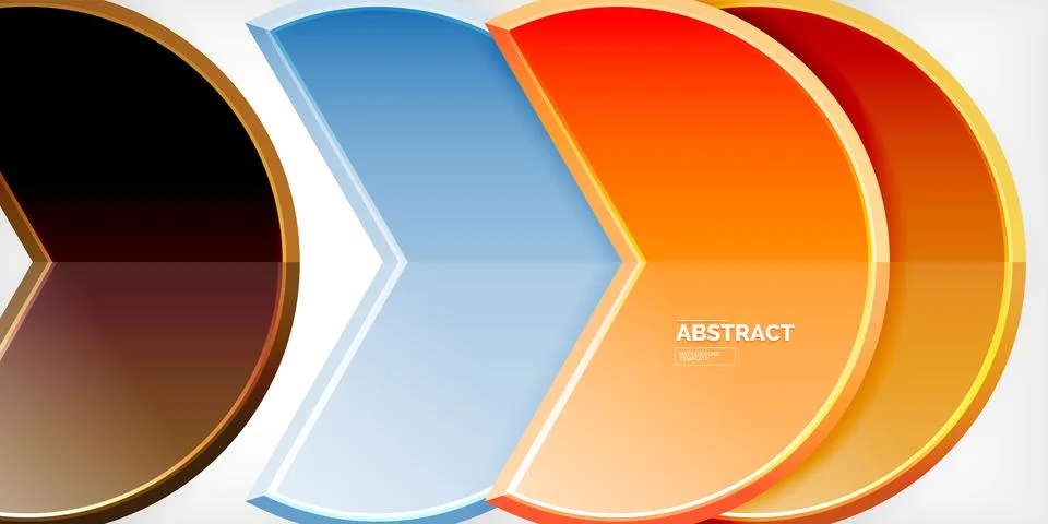 Trendy round shapes with triangular angle design element. Vector Illustration Illustrazione stock