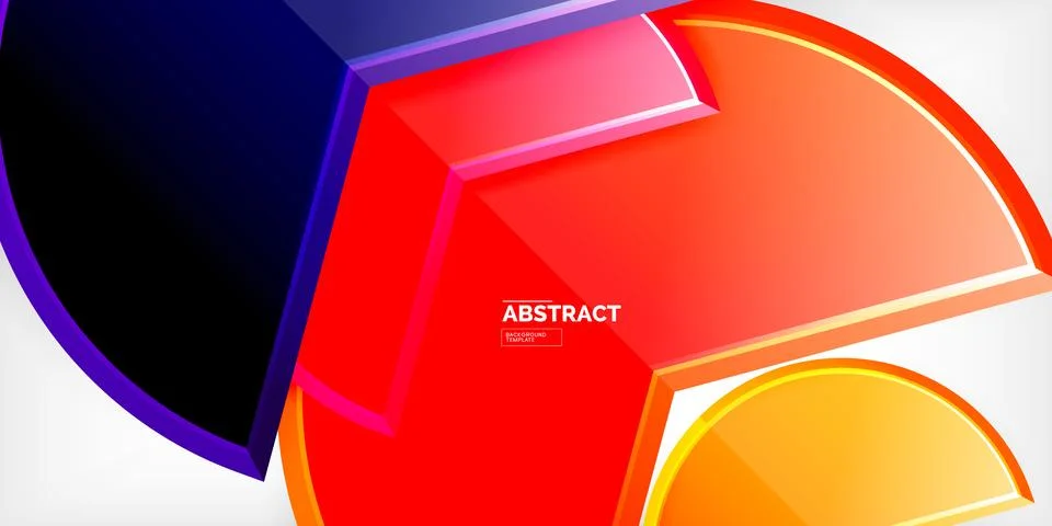 Trendy round shapes with triangular angle design element. Vector Illustration Stock Illustration