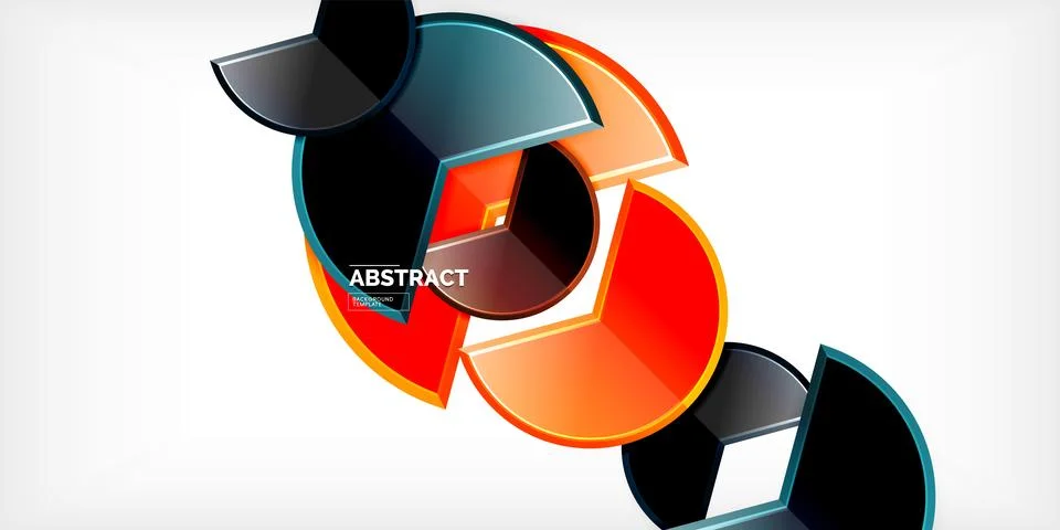 Trendy round shapes with triangular angle design element. Vector Illustration Ilustração Stock