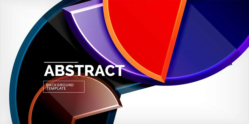 Trendy round shapes with triangular angle design element. Vector Illustration イラスト素材