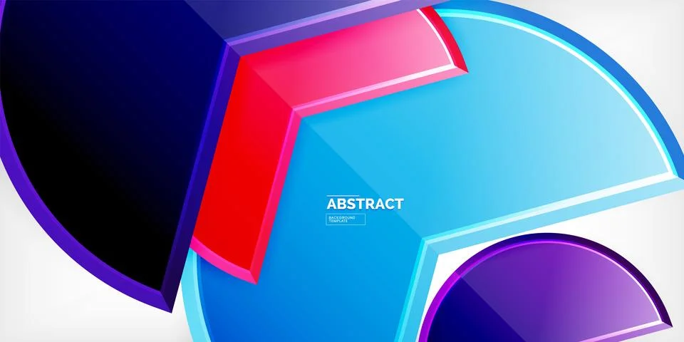 Trendy round shapes with triangular angle design element. Vector Illustration Stock Illustration