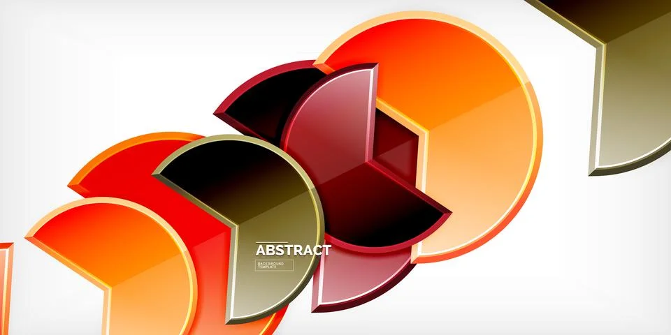 Trendy round shapes with triangular angle design element. Vector Illustration Ilustração Stock