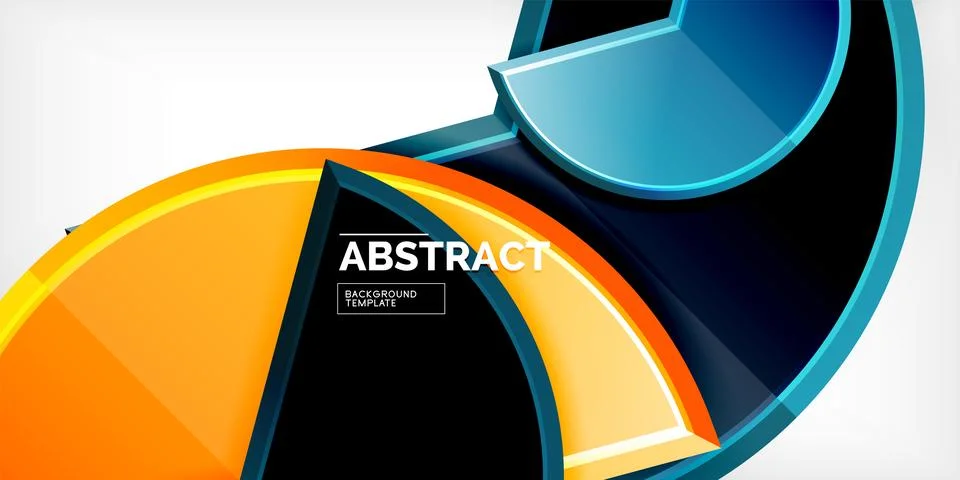 Trendy round shapes with triangular angle design element. Vector Illustration Stock Illustration
