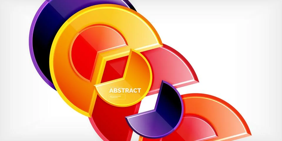 Trendy round shapes with triangular angle design element. Vector Illustration Ilustração Stock