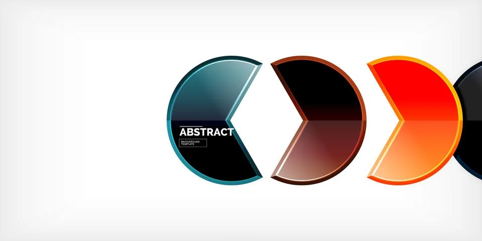 Trendy round shapes with triangular angle design element. Vector Illustration Illustrazione stock