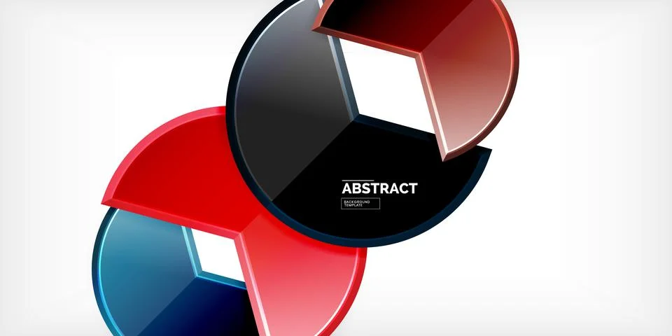 Trendy round shapes with triangular angle design element. Vector Illustration Stock Illustration