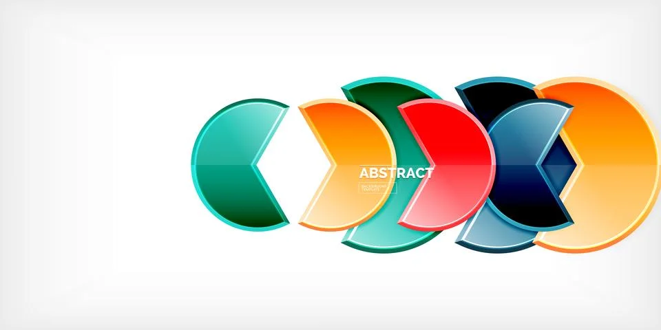 Trendy round shapes with triangular angle design element. Vector Illustration Illustrazione stock