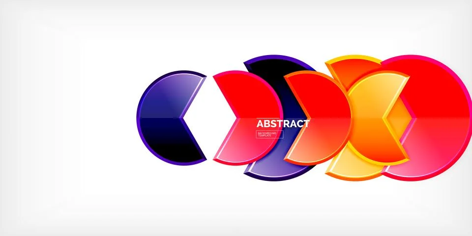 Trendy round shapes with triangular angle design element. Vector Illustration Ilustração Stock