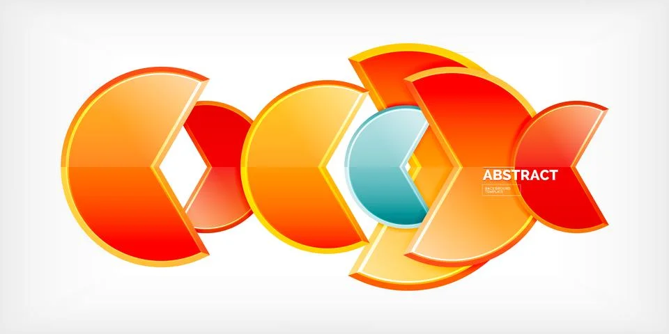 Trendy round shapes with triangular angle design element. Vector Illustration Illustrazione stock