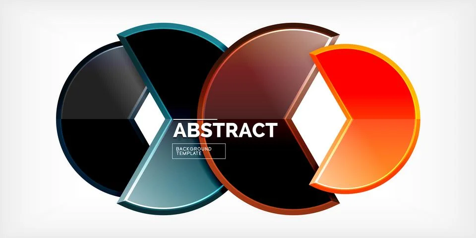 Trendy round shapes with triangular angle design element. Vector Illustration Stockillustratie