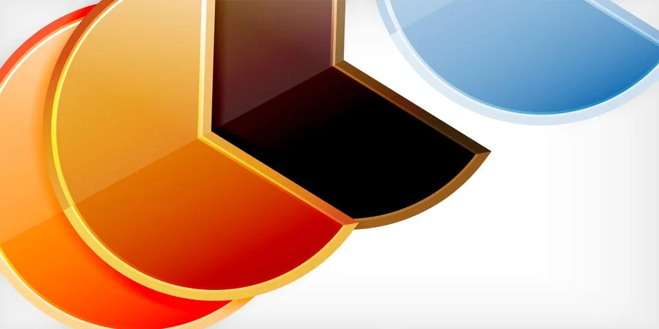 Trendy round shapes with triangular angle design element. Vector Illustration Stock Illustration