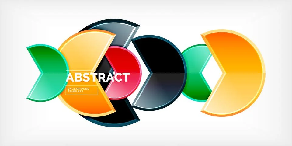 Trendy round shapes with triangular angle design element. Vector Illustration Illustrazione stock