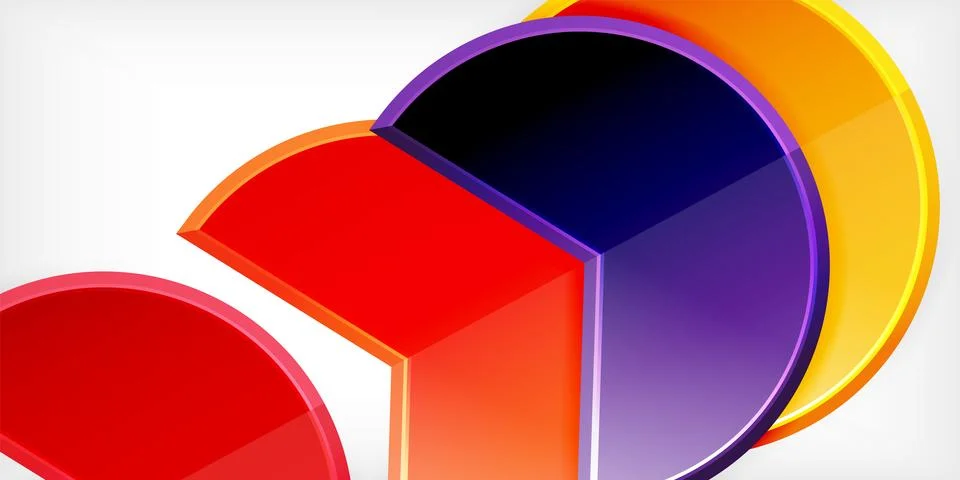 Trendy round shapes with triangular angle design element. Vector Illustration Stock Illustration