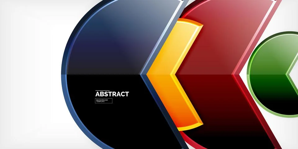 Trendy round shapes with triangular angle design element. Vector Illustration Illustrazione stock
