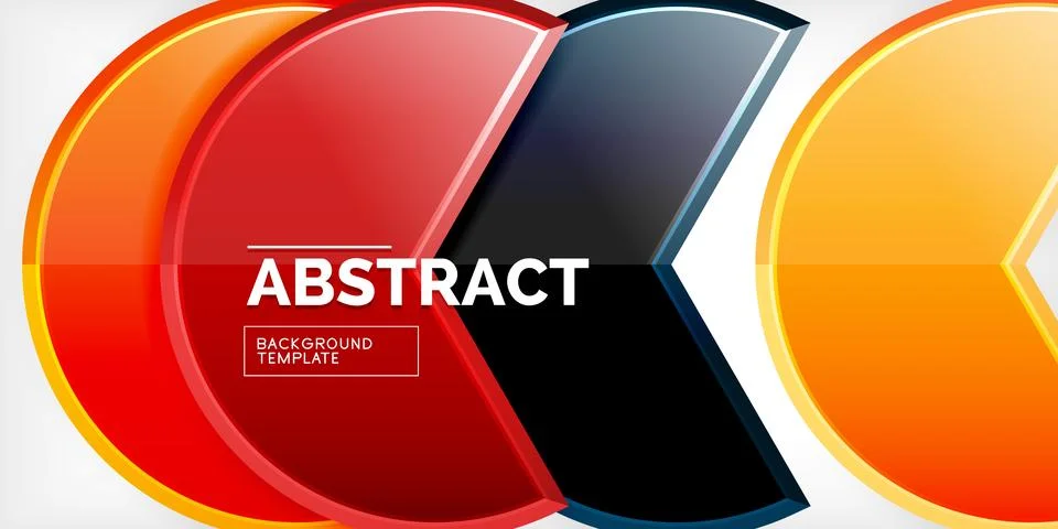 Trendy round shapes with triangular angle design element. Vector Illustration Illustrazione stock