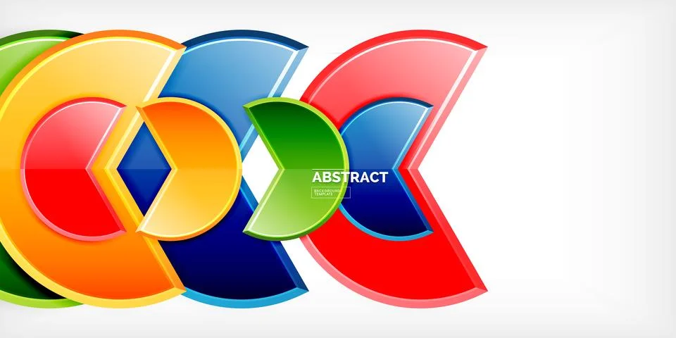 Trendy round shapes with triangular angle design element. Vector Illustration Stockillustratie