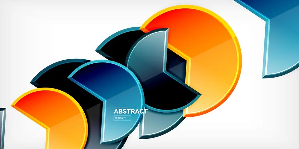 Trendy round shapes with triangular angle design element. Vector Illustration Ilustración de archivo
