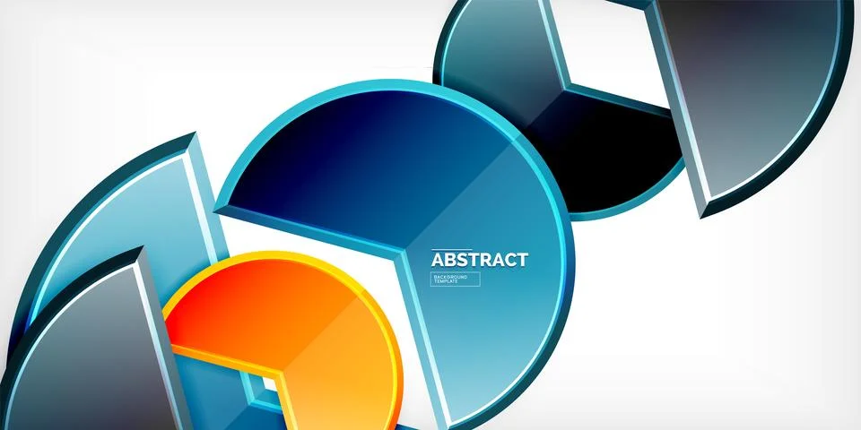 Trendy round shapes with triangular angle design element. Vector Illustration Stock Illustration