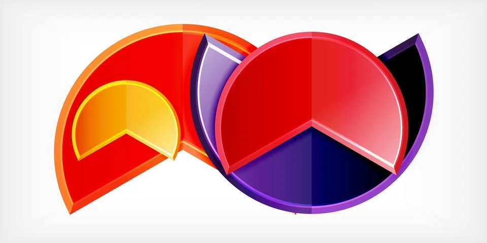 Trendy round shapes with triangular angle design element. Vector Illustration Stock Illustration