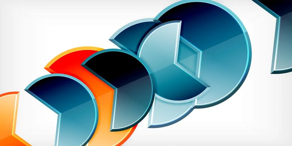 Trendy round shapes with triangular angle design element. Vector Illustration イラスト素材