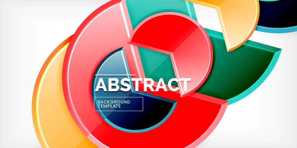 Trendy round shapes with triangular angle design element. Vector Illustration Ilustração Stock